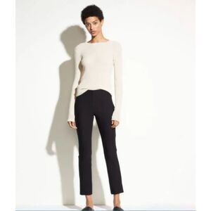 VINCE Navy Blue Side Zip Pocketless Stretch Trouser Slacks Size L